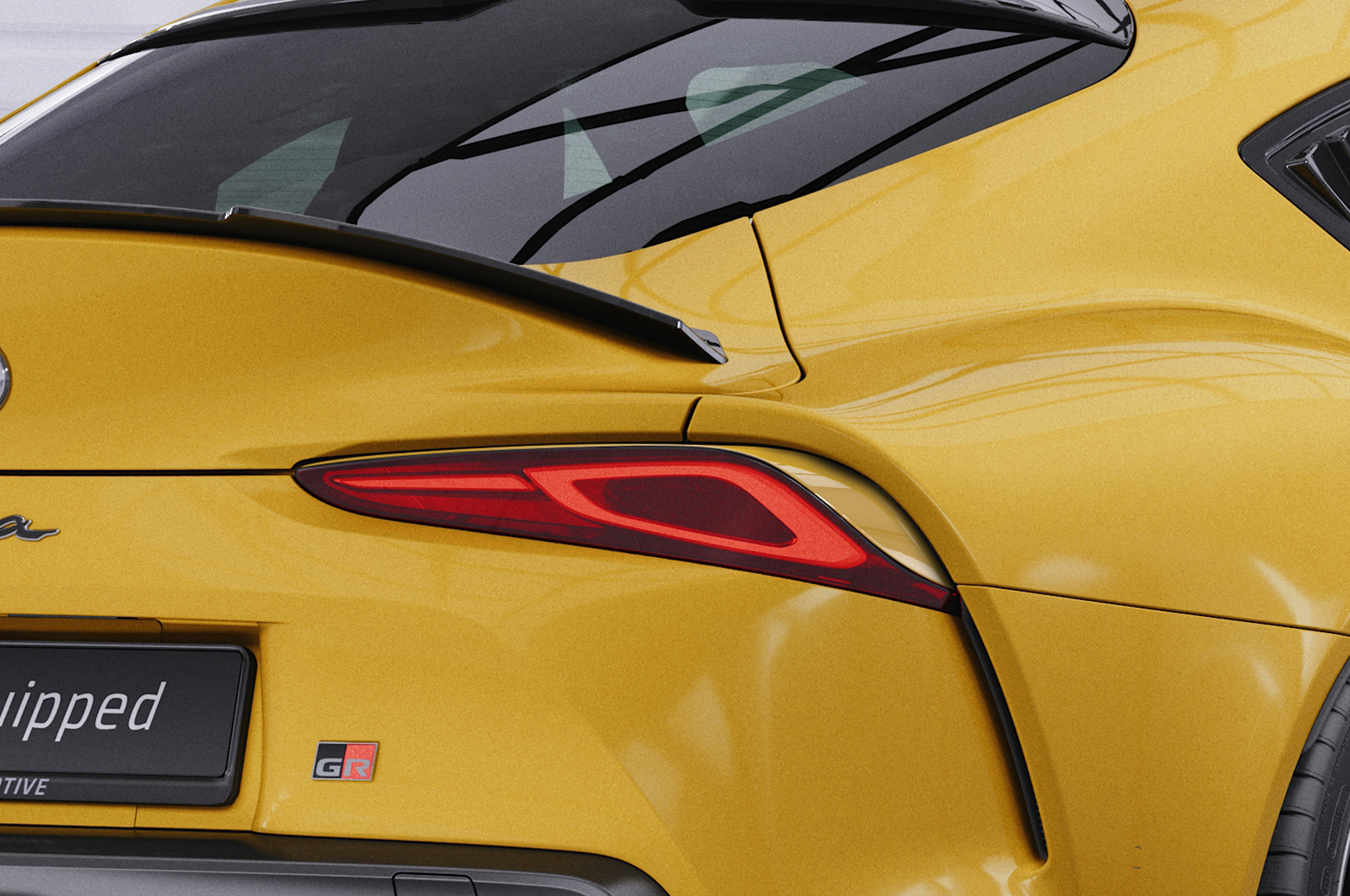 Paupières de phares arrières (la paire) pour Toyota GR Supra (A90) toutes carrosseries (depuis 2019) - Fabriqué en ABS glossy (Noir brillant)