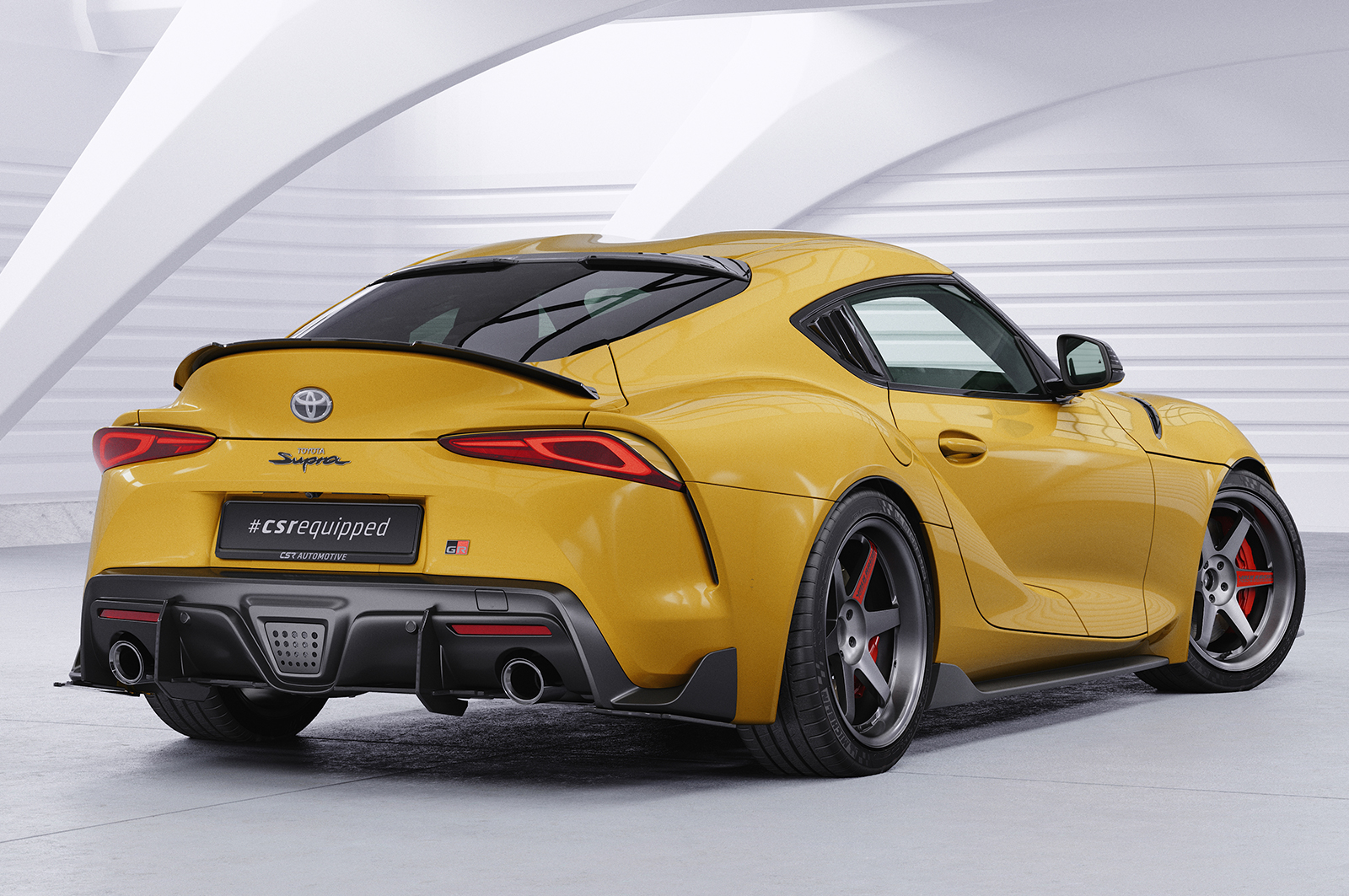 Paupières de phares arrières (la paire) pour Toyota GR Supra (A90) toutes carrosseries (depuis 2019) - Fabriqué en ABS glossy (Noir brillant)