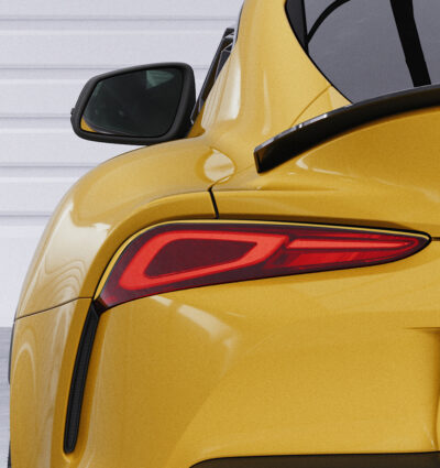 Paupières de phares arrières (la paire) pour Toyota GR Supra (A90) toutes carrosseries (depuis 2019) - Fabriqué en ABS glossy (Noir brillant)