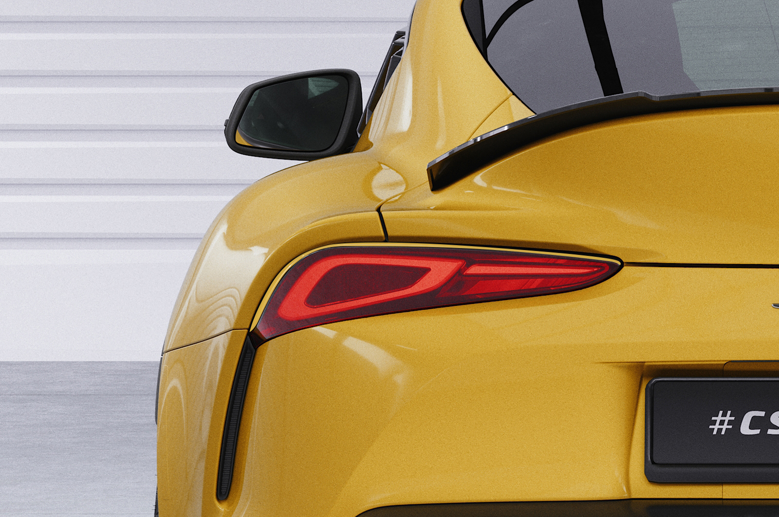 Paupières de phares arrières (la paire) pour Toyota GR Supra (A90) toutes carrosseries (depuis 2019) - Fabriqué en ABS glossy (Noir brillant)