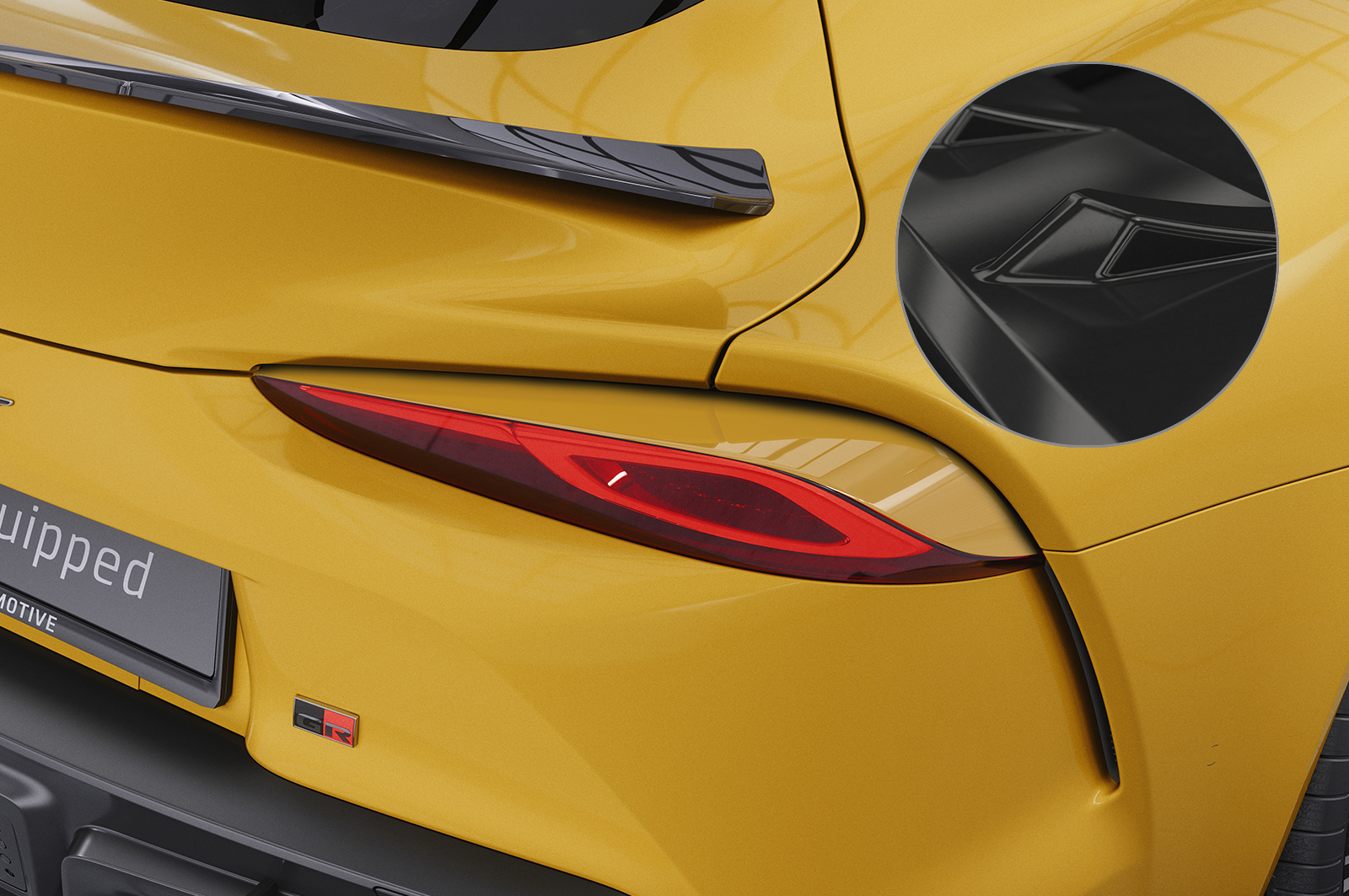 Paupières de phares arrières (la paire) pour Toyota GR Supra (A90) toutes carrosseries (depuis 2019) - Fabriqué en ABS glossy (Noir brillant)