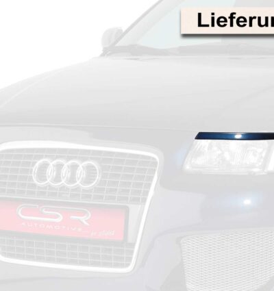 Paupières de phares avants (la paire) pour Audi A3 8L hatchback (1996-2000) - Fabriqué en ABS (à peindre)