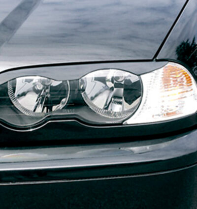 Paupières de phares avants (la paire) pour BMW Série 3 E46 cabriolet / coupé (bis 2003) - Fabriqué en ABS (à peindre)