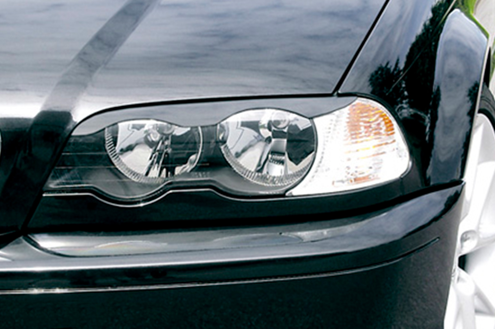 Paupières de phares avants (la paire) pour BMW Série 3 E46 cabriolet / coupé (bis 2003) - Fabriqué en ABS (à peindre)