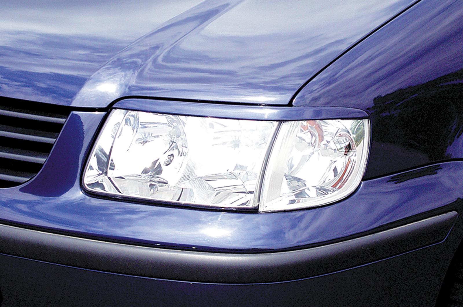Paupières de phares avants (la paire) pour VW Polo 3 Typ 6N2 hatchback / break / berline (2000-2002) - Fabriqué en ABS (à peindre)