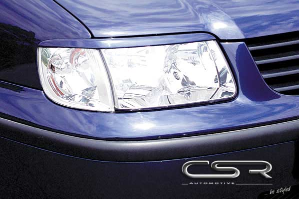 Paupières de phares avants (la paire) pour VW Polo 3 Typ 6N2 hatchback / break / berline (2000-2002) - Fabriqué en ABS (à peindre)