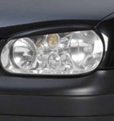 Paupières de phares avants (la paire) pour VW Golf 4 hatchback / cabriolet / break (break) (1997-2006) - Fabriqué en ABS (à peindre)