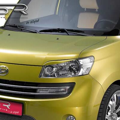 Paupières de phares avants (la paire) pour Daihatsu Materia Typ M4 hatchback (depuis 2006) - Fabriqué en ABS (à peindre)