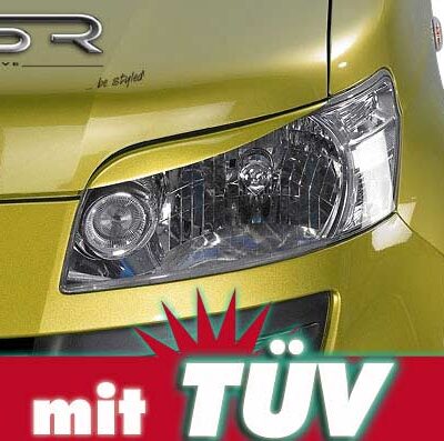 Paupières de phares avants (la paire) pour Daihatsu Materia Typ M4 hatchback (depuis 2006) - Fabriqué en ABS (à peindre)