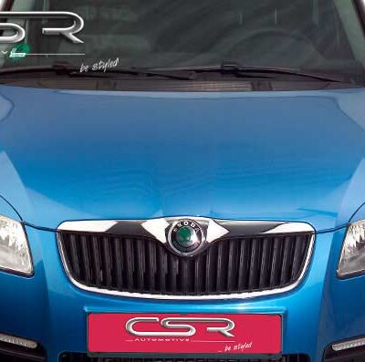 Paupières de phares avants (la paire) pour Skoda Roomster Typ 5J hatchback (2006-03/2010) - Fabriqué en ABS (à peindre)