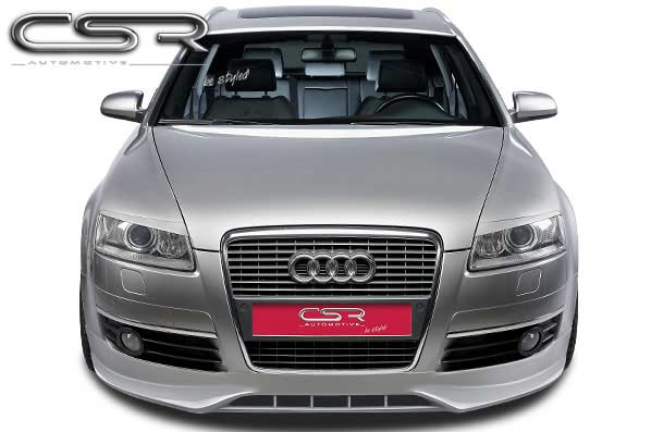 Paupières de phares avants (la paire) pour Audi A6 C6 Typ 4F toutes carrosseries (depuis 2004) - Fabriqué en ABS (à peindre)