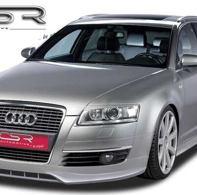 Paupières de phares avants (la paire) pour Audi A6 C6 Typ 4F toutes carrosseries (depuis 2004) - Fabriqué en ABS (à peindre)