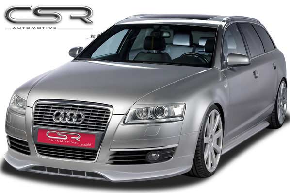 Paupières de phares avants (la paire) pour Audi A6 C6 Typ 4F toutes carrosseries (depuis 2004) - Fabriqué en ABS (à peindre)