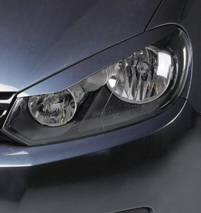 Paupières de phares avants (la paire) pour VW Golf 6 toutes carrosseries y compris Plus (2008-2012) - Fabriqué en ABS (à peindre)