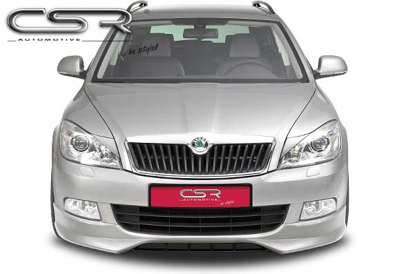 Paupières de phares avants (la paire) pour Skoda Octavia 2 Facelift toutes carrosseries (depuis 2009) - Fabriqué en ABS (à peindre)