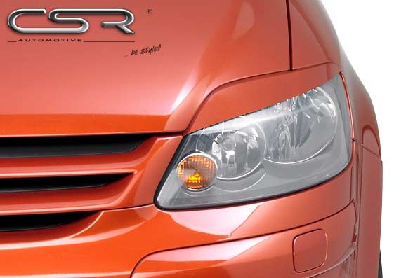Paupières de phares avants (la paire) pour VW Golf Plus / Crossgolf toutes carrosseries (2005-2009) - Fabriqué en ABS (à peindre)