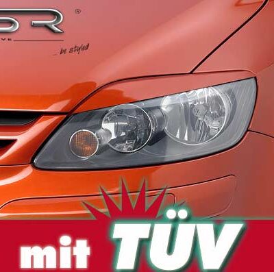 Paupières de phares avants (la paire) pour VW Golf Plus / Crossgolf toutes carrosseries (2005-2009) - Fabriqué en ABS (à peindre)