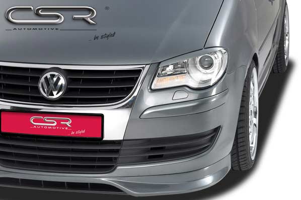 Paupières de phares avants (la paire) pour VW Touran GP toutes carrosseries (2006-2010) - Fabriqué en ABS (à peindre)