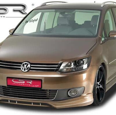 Paupières de phares avants (la paire) pour VW Touran GP2 toutes carrosseries (2010-2015) - Fabriqué en ABS (à peindre)