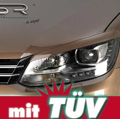 Paupières de phares avants (la paire) pour VW Touran GP2 toutes carrosseries (2010-2015) - Fabriqué en ABS (à peindre)