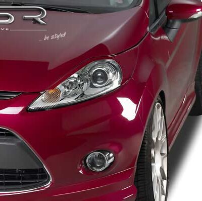 Paupières de phares avants (la paire) pour Ford Fiesta MK7 toutes carrosseries (10/2008 - 02/2013) - Fabriqué en ABS (à peindre)
