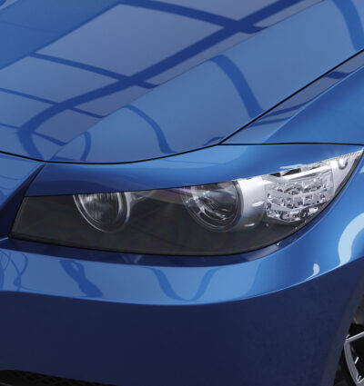Paupières de phares avants (la paire) pour BMW Série 3 E90 / E91 berline / break (2005-2012) - Fabriqué en ABS (à peindre)