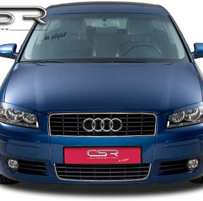 Paupières de phares avants (la paire) pour Audi A3 8P toutes carrosseries (2003-2005) - Fabriqué en ABS (à peindre)