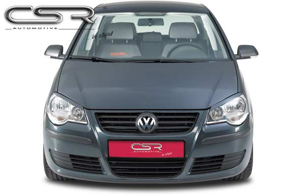 Paupières de phares avants (la paire) pour VW Polo 4 Typ 9N3 hatchback (2005-2009) - Fabriqué en ABS (à peindre)