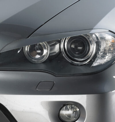 Paupières de phares avants (la paire) pour BMW X5 E70 toutes carrosseries (depuis 2006) - Fabriqué en ABS (à peindre)