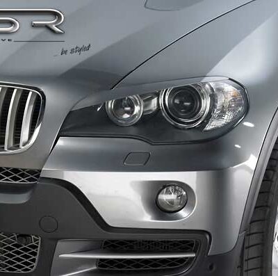 Paupières de phares avants (la paire) pour BMW X5 E70 toutes carrosseries (depuis 2006) - Fabriqué en ABS (à peindre)