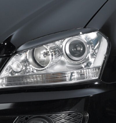 Paupières de phares avants (la paire) pour Mercedes Benz ML / W164 toutes carrosseries auch Modellpflege (depuis 2005) - Fabriqué en ABS (à peindre)