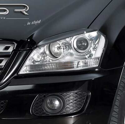 Paupières de phares avants (la paire) pour Mercedes Benz ML / W164 toutes carrosseries auch Modellpflege (depuis 2005) - Fabriqué en ABS (à peindre)