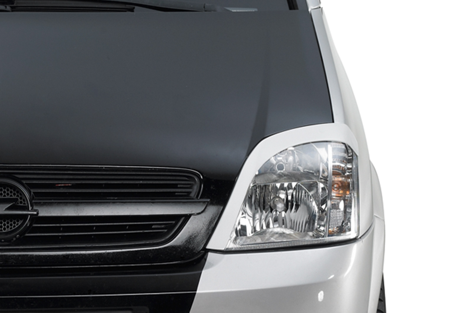 Paupières de phares avants (la paire) pour Opel Meriva A toutes carrosseries (2003-2010) - Fabriqué en ABS (à peindre)