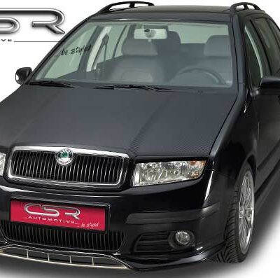 Paupières de phares avants (la paire) pour Skoda Fabia 1 toutes carrosseries (2002-2007) - Fabriqué en ABS (à peindre)