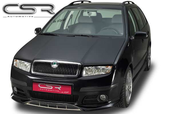 Paupières de phares avants (la paire) pour Skoda Fabia 1 toutes carrosseries (2002-2007) - Fabriqué en ABS (à peindre)