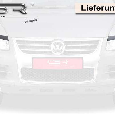 Paupières de phares avants (la paire) pour VW Touareg I (Typ 7L) toutes carrosseries (11/2006-2010) - Fabriqué en ABS (à peindre)