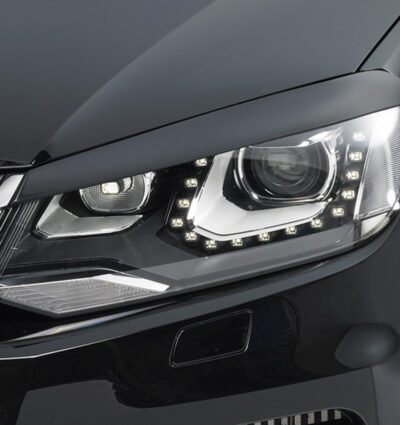 Paupières de phares avants (la paire) pour VW Touareg II (Typ 7P) toutes carrosseries (2010-2018) - Fabriqué en ABS (à peindre)