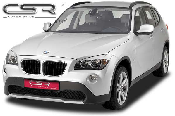 Paupières de phares avants (la paire) pour BMW X1 / E84 hatchback (2009-7/2012) - Fabriqué en ABS (à peindre)