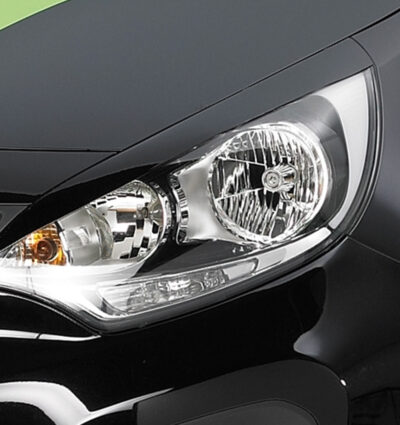 Paupières de phares avants (la paire) pour Kia Rio 3.Generation UB hatchback (depuis 2011) - Fabriqué en ABS (à peindre)