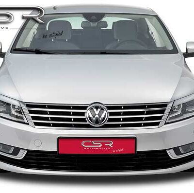 Paupières de phares avants (la paire) pour VW CC (Typ 35) toutes carrosseries (2012-2016) - Fabriqué en ABS glossy (Noir brillant)