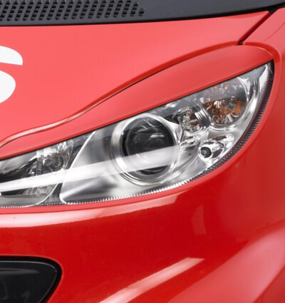 Paupières de phares avants (la paire) pour Smart fortwo 451 toutes carrosseries (depuis 2007) - Fabriqué en ABS (à peindre)