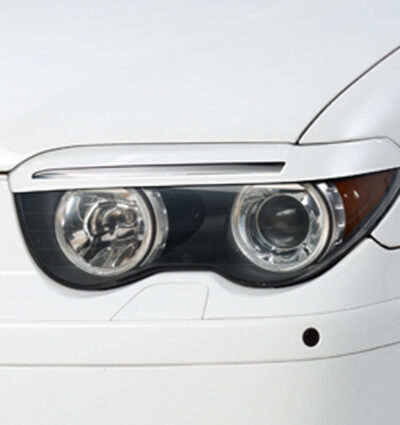 Paupières de phares avants (la paire) pour BMW Série 7 E65 / E66 toutes carrosseries (2001-2005) - Fabriqué en ABS (à peindre)