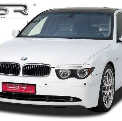 Paupières de phares avants (la paire) pour BMW Série 7 E65 / E66 toutes carrosseries (2001-2005) - Fabriqué en ABS (à peindre)