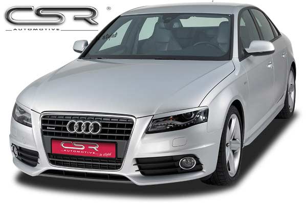 Paupières de phares avants (la paire) pour Audi A4 B8 berline / Avant (depuis 2007) - Fabriqué en ABS (à peindre)