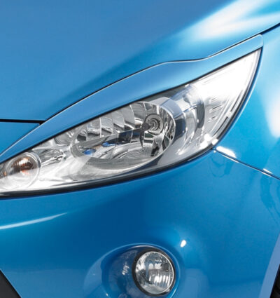 Paupières de phares avants (la paire) pour Ford KA RU8 hatchback (depuis 2009) - Fabriqué en ABS (à peindre)