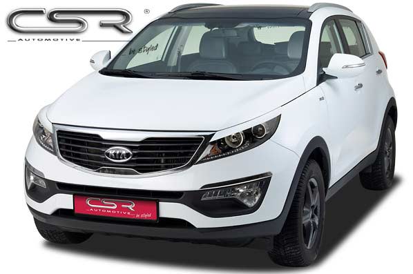 Paupières de phares avants (la paire) pour Kia Sportage Typ SL toutes carrosseries (depuis 2010) - Fabriqué en ABS (à peindre)