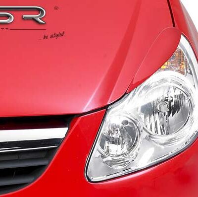 Paupières de phares avants (la paire) pour Opel Corsa D hatchback (2006-2010) - Fabriqué en ABS (à peindre)