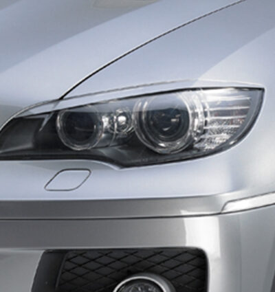 Paupières de phares avants (la paire) pour BMW X6 E71 coupé (2008-07/2012) - Fabriqué en ABS (à peindre)