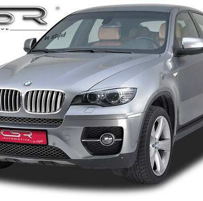 Paupières de phares avants (la paire) pour BMW X6 E71 coupé (2008-07/2012) - Fabriqué en ABS (à peindre)