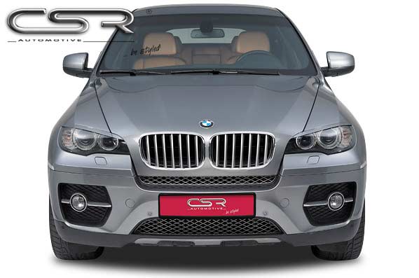 Paupières de phares avants (la paire) pour BMW X6 E71 coupé (2008-07/2012) - Fabriqué en ABS (à peindre)